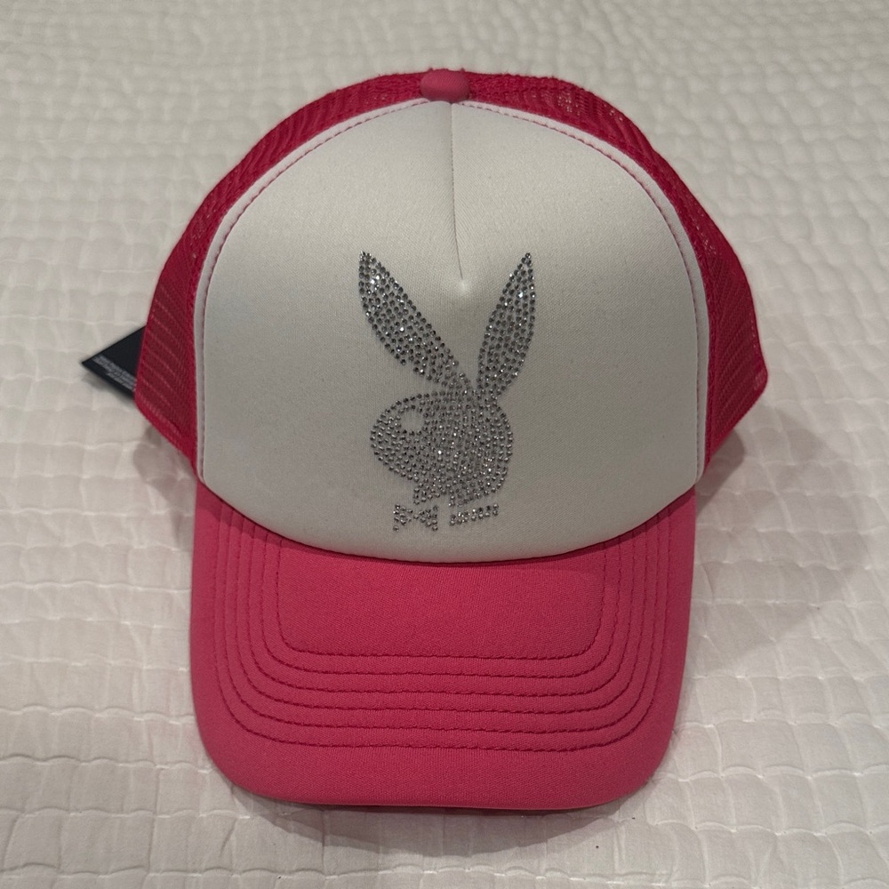 PLAYBOY Cap in Pink and White